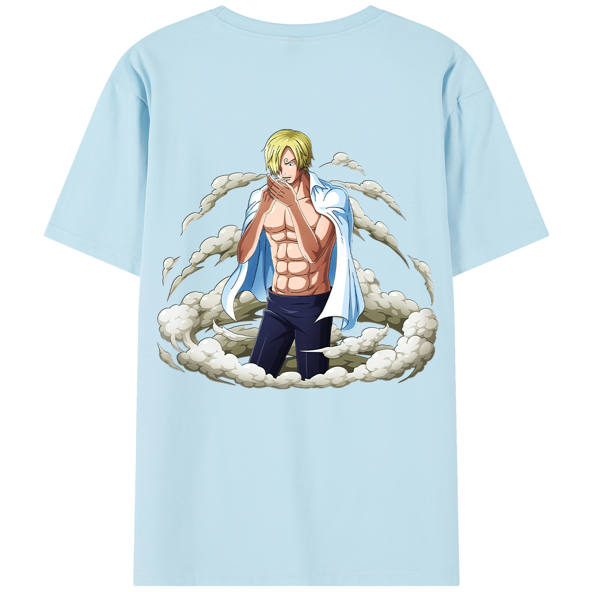 ワンピース サンジ ONE PIECE Sanji 綿100％半袖Tシャツ（背面プリント）